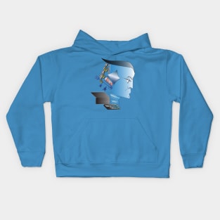 Face Thy Truth_Blue Kids Hoodie